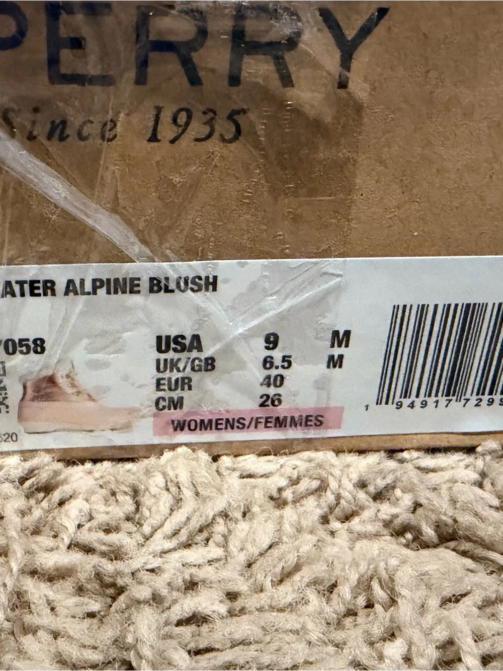 Sperry Alpine Saltwater Alpine Blush Lace Up Size 9 New In Box